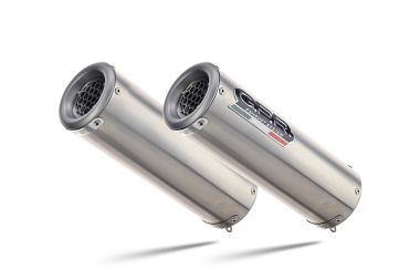Pot echappement compatible avec Moto Morini Corsaro 1200 2005-2011, M3 Inox , Paire de pot d'échappement homologuées, livrées avec db killer amovible et raccords spécifiques 