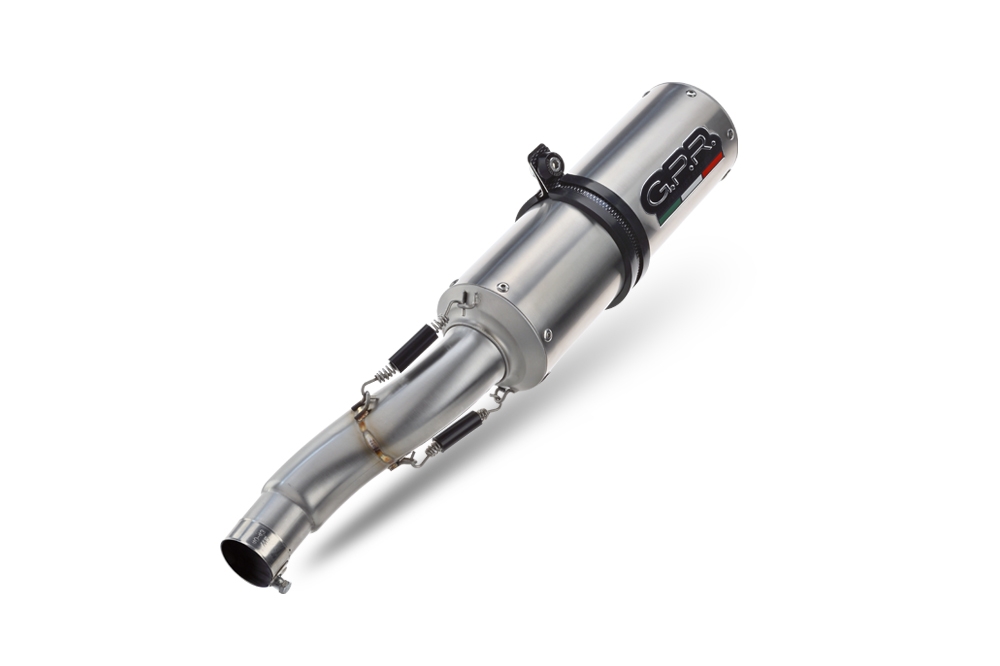 Pot echappement compatible avec Aprilia Shiver 900 2017-2020, M3 Inox , Paire de pot d'échappement homologuées, livrées avec db killer amovible et raccords spécifiques 