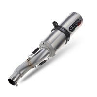 Pot echappement compatible avec Aprilia Shiver 900 2017-2020, M3 Inox , Paire de pot d'échappement homologuées, livrées avec db killer amovible et raccords spécifiques 
