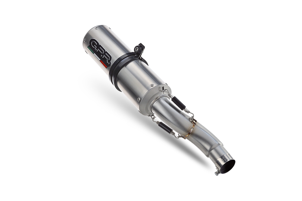 Pot echappement compatible avec Benelli Leoncino 500 Trail 2017-2024, M3 Inox , Échappement légal, homologué,silencieux avec db killer amovible et tuyau de liaison spécifique 