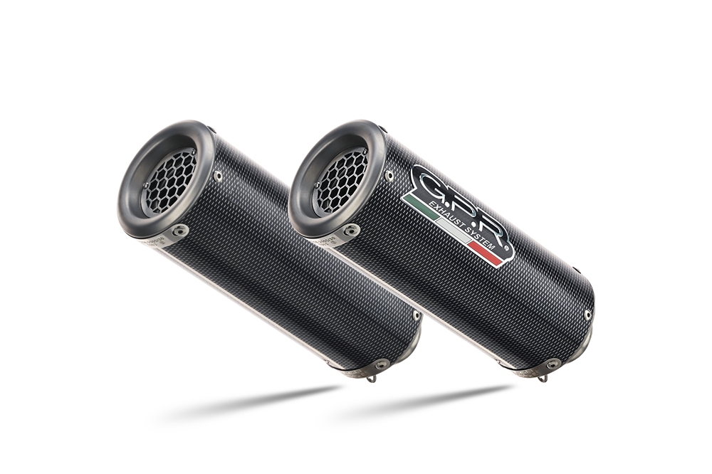 Pot echappement compatible avec Yamaha Fz6 600-Fazer S1-S2 2004-2013, M3 Poppy , Paire de pot d'échappement homologuées, livrées avec db killer amovible et raccords spécifiques 