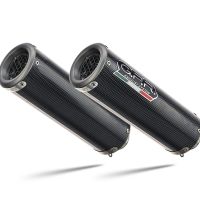 Pot echappement compatible avec Aprilia Shiver 900 2017-2020, M3 Poppy , Paire de pot d'échappement homologuées, livrées avec db killer amovible et raccords spécifiques 