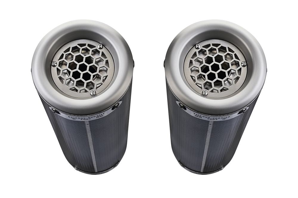 Pot echappement compatible avec Aprilia Shiver 900 2017-2020, M3 Poppy , Paire de pot d'échappement homologuées, livrées avec db killer amovible et raccords spécifiques 