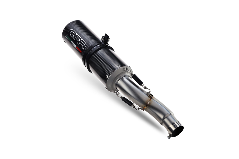 Pot echappement compatible avec Yamaha Mt-07 2021-2024, M3 Poppy , Pot échappement complet, non légal pour les pays de l'UE, avec db killer amovible 