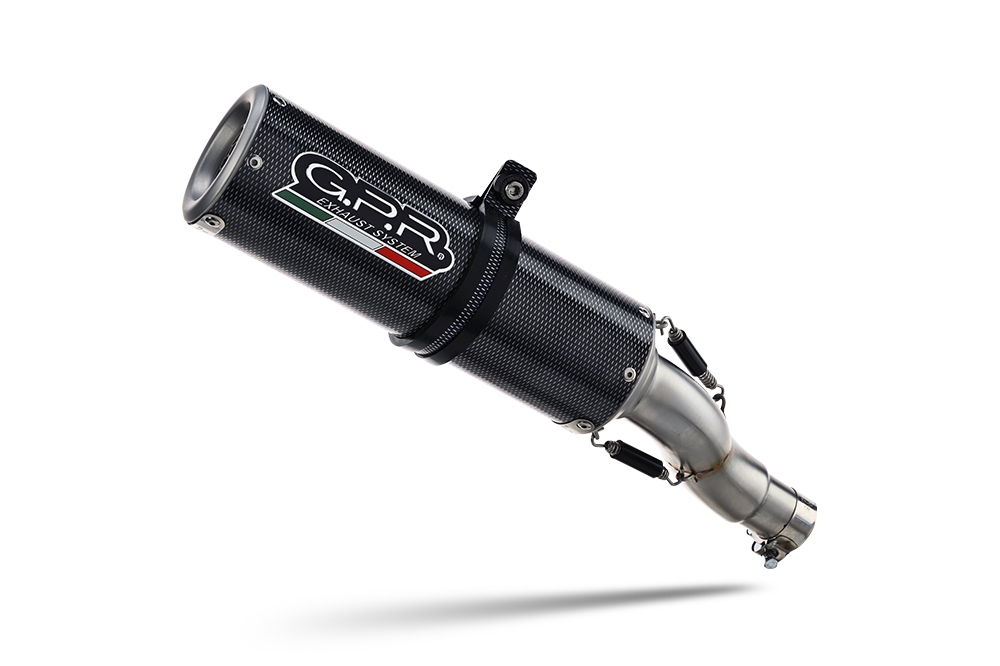 Pot echappement compatible avec Yamaha Mt-07 2021-2024, M3 Poppy , Pot échappement complet, non légal pour les pays de l'UE, avec db killer amovible 