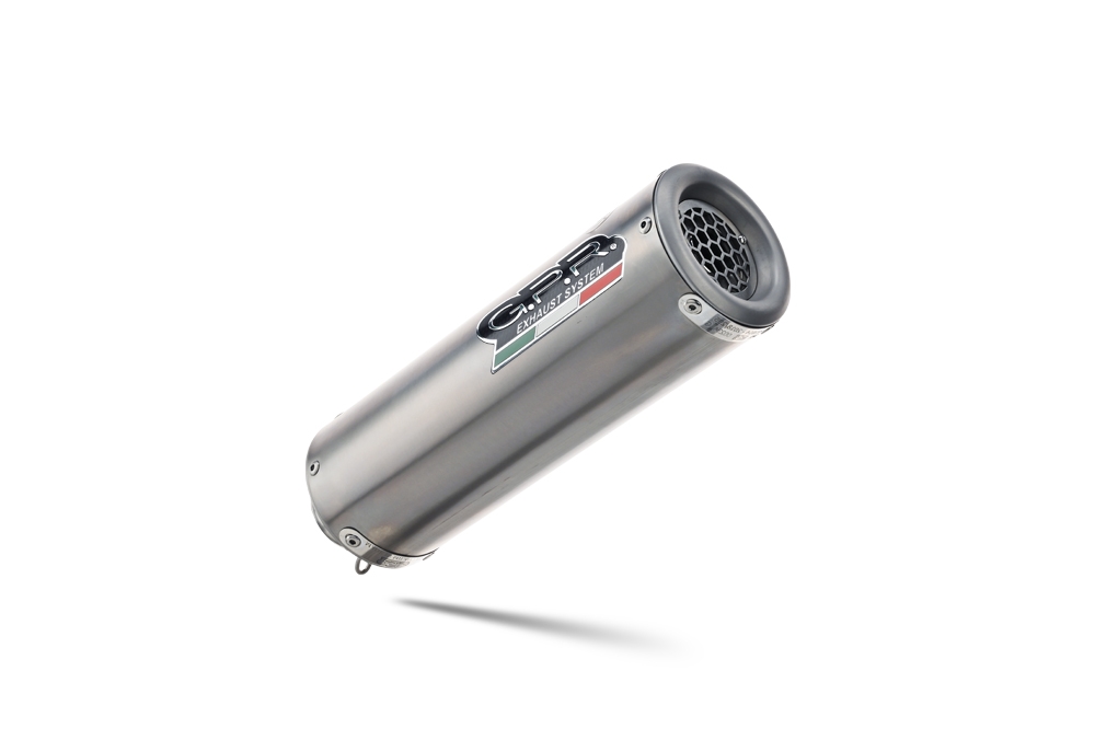Pot echappement compatible avec Moto Guzzi V85 TT 2021-2024, M3 Titanium Natural, Échappement légal, homologué,silencieux avec db killer amovible et tuyau de liaison spécifique 