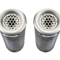 Pot echappement compatible avec Aprilia Rsv 1000 R Factory 2006-2010, M3 Titanium Natural, Paire de pot d'échappement homologuées, livrées avec db killer amovible et raccords spécifiques 