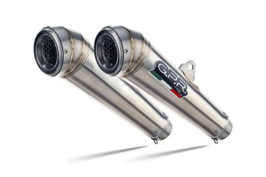 Pot echappement compatible avec Moto Morini Sport 1200 2008-2010, Powercone Evo, Paire de pot d'échappement homologuées, livrées avec db killer amovible et raccords spécifiques 