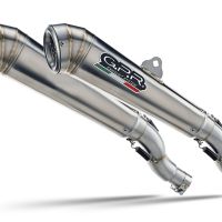 Pot echappement compatible avec Moto Morini Sport 1200 2008-2010, Powercone Evo, Paire de pot d'échappement homologuées, livrées avec db killer amovible et raccords spécifiques 