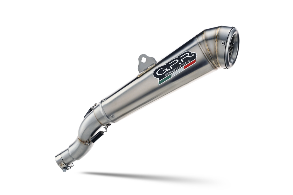 Pot echappement compatible avec Moto Guzzi V85 TT 2019-2020, Powercone Evo, Échappement légal, homologué,silencieux avec db killer amovible et tuyau de liaison spécifique 