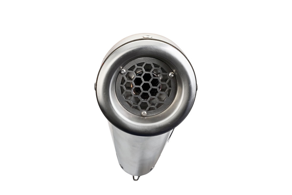Pot echappement compatible avec Tuning TUNING 1980-2021, Powercone Evo, Silencieux racing à adapter au collecteur d'origine, livré avec db killer amovible 