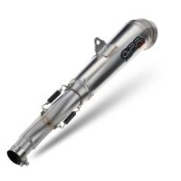 Pot echappement compatible avec Moto Guzzi V85 TT 2019-2020, Powercone Evo, Échappement légal, homologué,silencieux avec db killer amovible et tuyau de liaison spécifique 