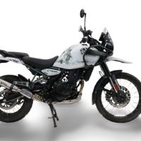 Pot echappement compatible avec Royal Enfield Himalayan 450 2024-2025, Deeptone Inox, Échappement légal, homologué,silencieux avec db killer amovible et tuyau de liaison spécifique 