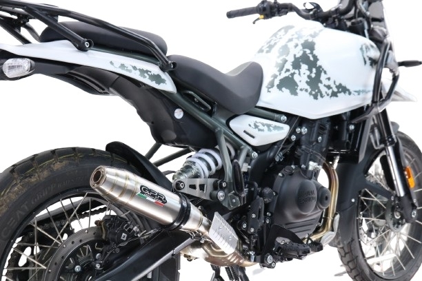 Pot echappement compatible avec Royal Enfield Himalayan 450 2024-2025, Deeptone Inox, Échappement légal, homologué,silencieux avec db killer amovible et tuyau de liaison spécifique 