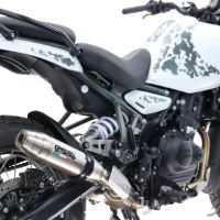 Pot echappement compatible avec Royal Enfield Himalayan 450 2024-2025, Deeptone Inox, Échappement légal, homologué,silencieux avec db killer amovible et tuyau de liaison spécifique 