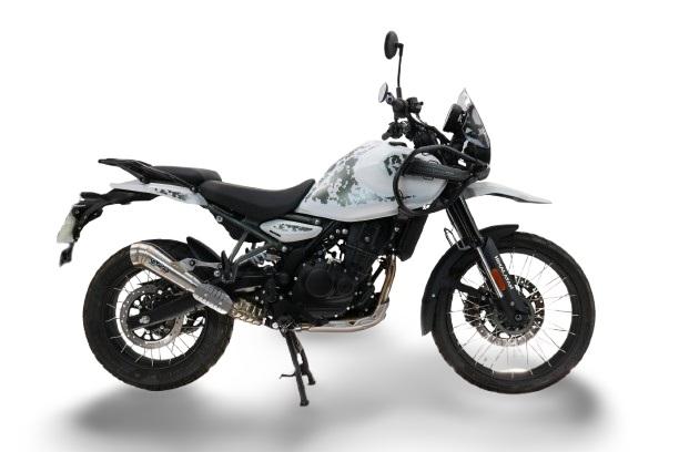 Pot echappement compatible avec Royal Enfield Guerrilla 450 2024-2025, Powercone Evo, Échappement légal, homologué,silencieux avec db killer amovible et tuyau de liaison spécifique 