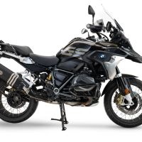 Pot echappement compatible avec Bmw R 1250 Gs -Adventure 2019-2020, Hyper Sonic Black Titanium, Échappement légal, homologué,silencieux avec db killer amovible et tuyau de liaison spécifique 