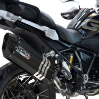Pot echappement compatible avec Bmw R 1250 Gs -Adventure 2019-2020, Hyper Sonic Black Titanium, Échappement légal, homologué,silencieux avec db killer amovible et tuyau de liaison spécifique 