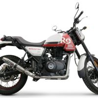 Pot echappement compatible avec Royal Enfield Scram 411 2022-2024, Deeptone Inox, Pot Echappement homologué pour les marchés non européens 