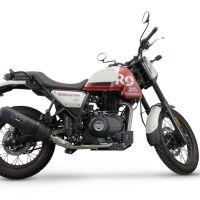 Pot echappement compatible avec Royal Enfield Scram 411 2022-2024, Ghisa , Échappement légal, homologué,silencieux avec db killer amovible et tuyau de liaison 