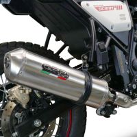 Pot echappement compatible avec Royal Enfield Scram 411 2022-2024, Satinox , Pot Echappement homologué pour les marchés non européens 