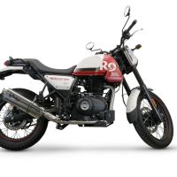 Pot echappement compatible avec Royal Enfield Scram 411 2022-2024, Trioval, Échappement légal, homologué,silencieux avec db killer amovible et tuyau de liaison 