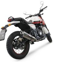 Pot echappement compatible avec Royal Enfield Scram 411 2022-2024, Trioval, Échappement légal, homologué,silencieux avec db killer amovible et tuyau de liaison 