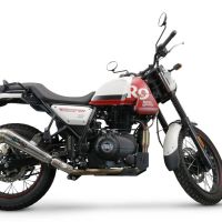 Pot echappement compatible avec Royal Enfield Scram 411 2022-2024, Powercone Evo, Echappement homologué avec Tube connextion racing 