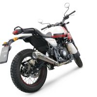 Pot echappement compatible avec Royal Enfield Scram 411 2022-2024, Powercone Evo, Echappement homologué avec Tube connextion racing 