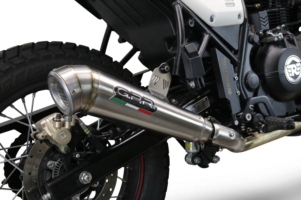 Pot echappement compatible avec Royal Enfield Scram 411 2022-2024, Powercone Evo, Echappement homologué avec Tube connextion racing 