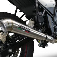 Pot echappement compatible avec Royal Enfield Scram 411 2022-2024, Powercone Evo, Echappement homologué avec Tube connextion racing 