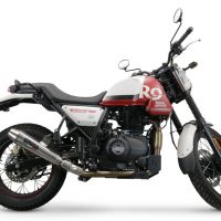 Pot echappement compatible avec Royal Enfield Scram 411 2022-2024, Vintacone, Echappement homologué avec Tube connextion racing 