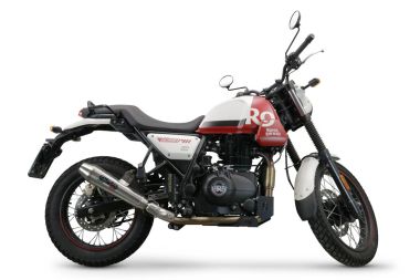 Pot echappement compatible avec Royal Enfield Scram 411 2022-2024, Vintacone, Echappement homologué avec Tube connextion racing 