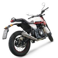 Pot echappement compatible avec Royal Enfield Scram 411 2022-2024, Vintacone, Echappement homologué avec Tube connextion racing 