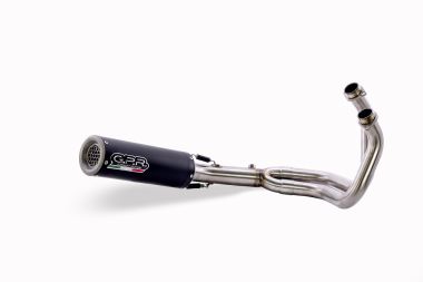 Pot echappement compatible avec Yamaha Tracer 700 2016-2019, M3 Black Titanium, Pot échappement complet, non légal pour les pays de l'UE, avec db killer amovible 
