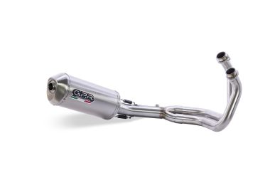 Pot echappement compatible avec Yamaha Xsr 700 2021-2024, Satinox , Pot échappement complet, non légal pour les pays de l'UE, avec db killer amovible 