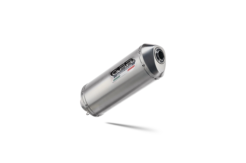 Pot echappement compatible avec Aprilia Mana 850 Gt 2007-2016, Satinox, Pot échappement homologué et légal, silencieux avec mi-collecteur y db killer amovible 