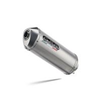 Pot echappement compatible avec Benelli Leoncino 500 Trail 2017-2024, Satinox , Échappement légal, homologué,silencieux avec db killer amovible et tuyau de liaison spécifique 