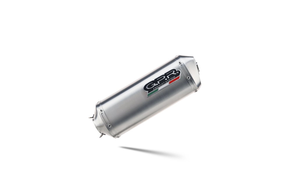 Pot echappement compatible avec Aprilia Mana 850 Gt 2007-2016, Satinox, Pot échappement homologué et légal, silencieux avec mi-collecteur y db killer amovible 
