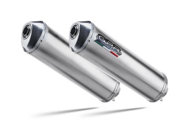 Pot echappement compatible avec Yamaha Tdm 850 1991-2001, Satinox , Paire de pot d'échappement homologuées, livrées avec db killer amovible et raccords spécifiques 