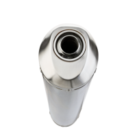 Pot echappement compatible avec Yamaha Xsr 700 2021-2024, Satinox , Pot échappement complet, non légal pour les pays de l'UE, avec db killer amovible 