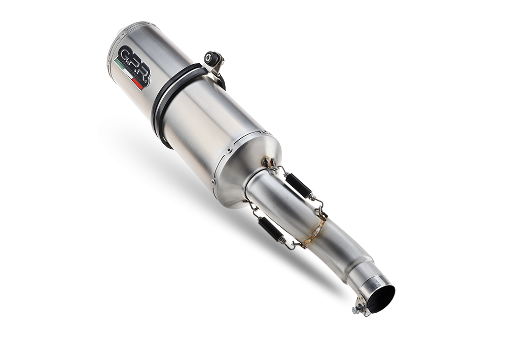 Pot echappement compatible avec Kawasaki Z 650 RS 2021-2023, Satinox, Pot échappement complet, non légal pour les pays de l'UE, avec db killer amovible 