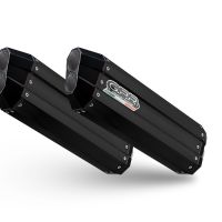 Pot echappement compatible avec Bmw K 1600 Gt 2017-2021, Hyper Sonic Black Titanium, Échappement légal, homologué,silencieux avec db killer amovible et tuyau de liaison spécifique 