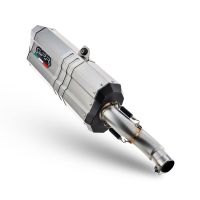 Pot echappement compatible avec Bmw F 700 Gs 2016-2018, Hyper Sonic Titanium, Échappement légal, homologué,silencieux avec db killer amovible et tuyau de liaison spécifique 