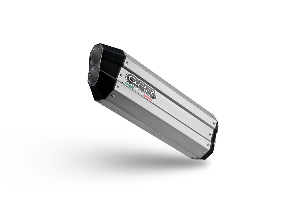 Pot echappement compatible avec Bmw F 700 Gs 2016-2018, Hyper Sonic Titanium, Échappement légal, homologué,silencieux avec db killer amovible et tuyau de liaison spécifique 