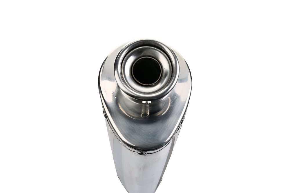 Pot echappement compatible avec Benelli Trk 502 X 2017-2020, Trioval, Échappement légal, homologué,silencieux avec db killer amovible et tuyau de liaison spécifique 