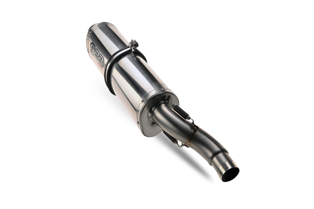 Pot echappement compatible avec Benelli Trk 502 X 2017-2020, Trioval, Échappement légal, homologué,silencieux avec db killer amovible et tuyau de liaison spécifique 