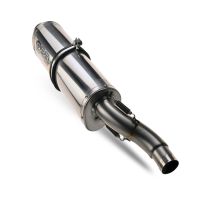 Pot echappement compatible avec Benelli Trk 502 X 2017-2020, Trioval, Échappement légal, homologué,silencieux avec db killer amovible et tuyau de liaison spécifique 