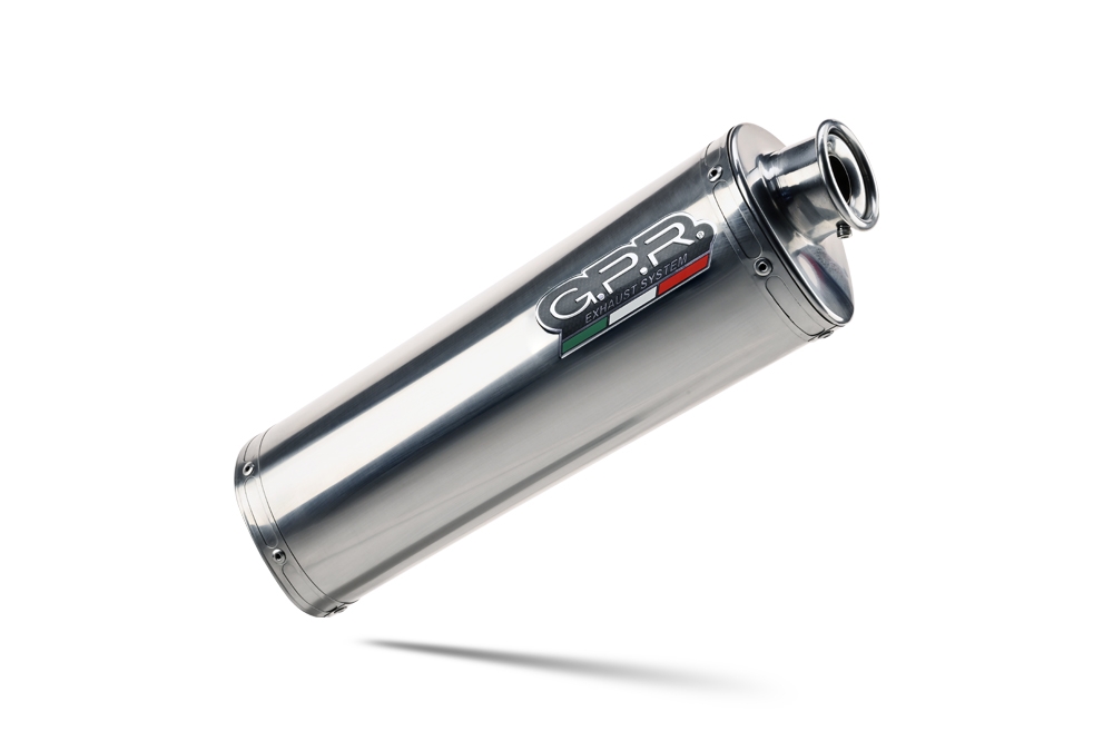 Pot echappement compatible avec Aprilia Mana 850 Gt 2007-2016, Trioval, Pot échappement homologué et légal, silencieux avec mi-collecteur y db killer amovible 