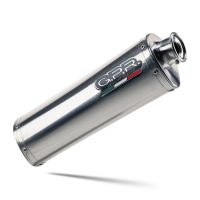 Pot echappement compatible avec Aprilia Mana 850 Gt 2007-2016, Trioval, Pot échappement homologué et légal, silencieux avec mi-collecteur y db killer amovible 